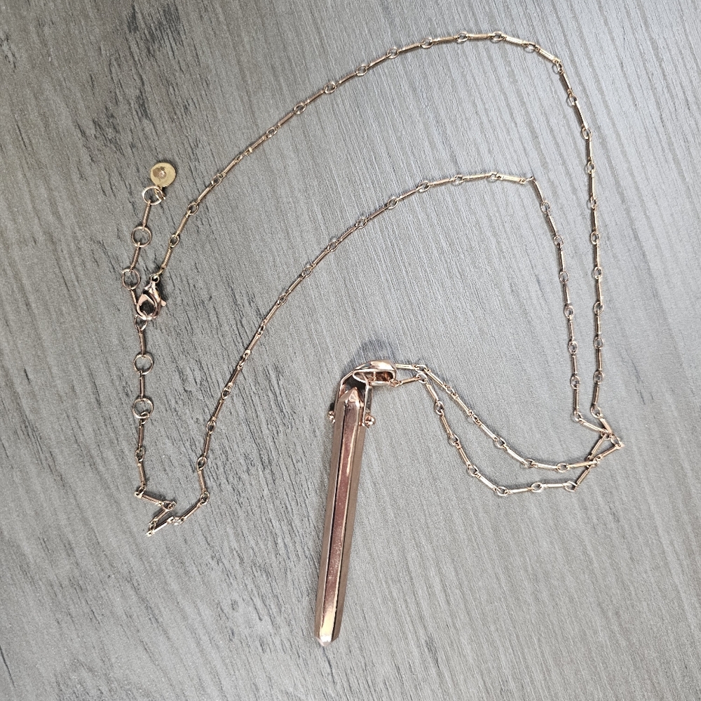 Rose Gold Stella And Dot Rebel Pendant Necklace